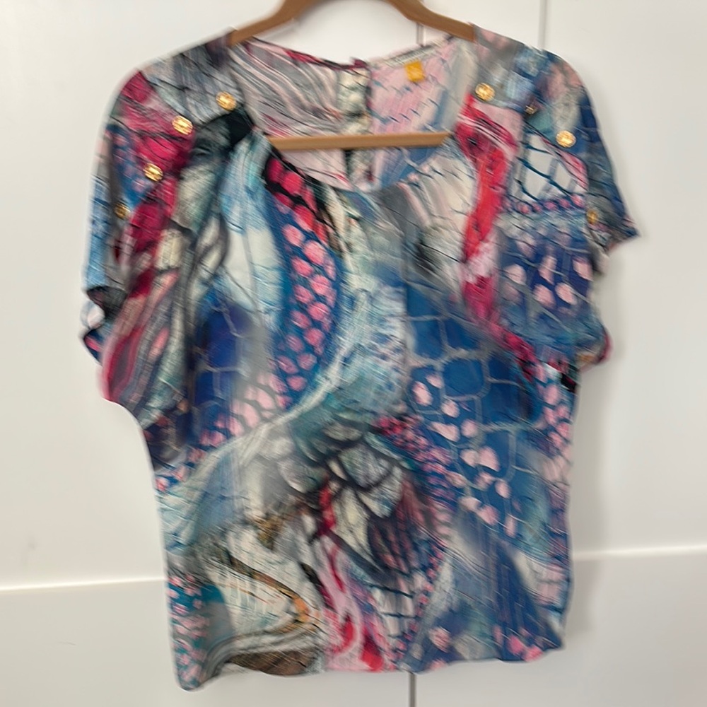 Leifsdottir Multicolor Abstract Blouse